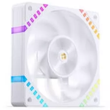 120 mm korpuseventilaator Jonsbo HF2-120 Valge — pööratud labadega, PWM, ARGB