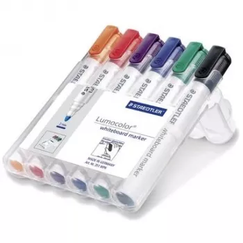 Marker Staedtler Lumocolor Valgeboard 351 6 tk kuulotsaga ots