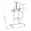 Sbox FS-3610 Põranda ülisuur LED-teleri alus 60-100 100kg Valge