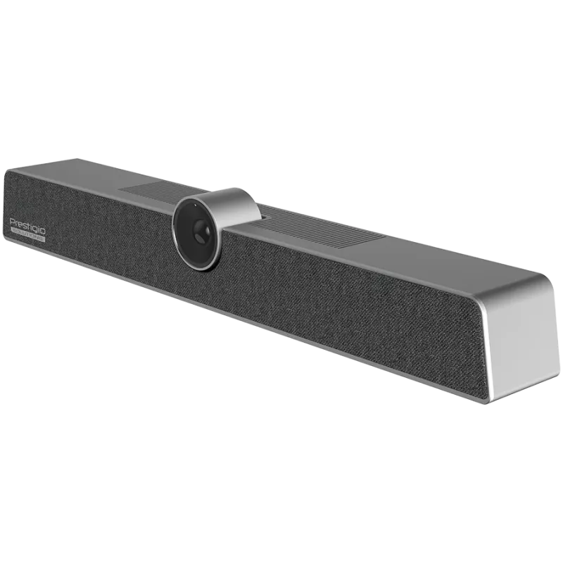 Prestigio Solutions Alpha videokonverentsi koostööriba, UHD 12 MP, 6 mikrofoni, 8 m ulatus, USB-C/AUX