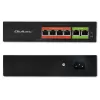 Ethernet PoE lüliti QOLTEC 52289 — 4x RJ45 PoE porti, 2x RJ45 üleslinki, 65W võimsuseelarve