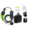 Qoltec mobiilne elektriauto laadija reguleeritav 2in1 Type2 | 3,5kW | 230V | Wi-Fi | LCD | kaasaskantav | seinakarp | 5m