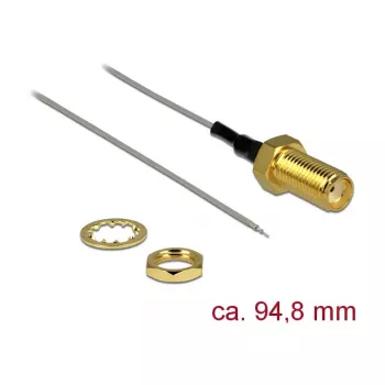 Koaksiaalkaabel DeLOCK 89600 94,8 m SMA avatud ots tinatud kuld hall