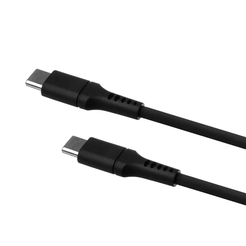 FIXED vedela silikooni kaabel USB-C/USB-C, 0,5 m, 60 W, must | Fixed