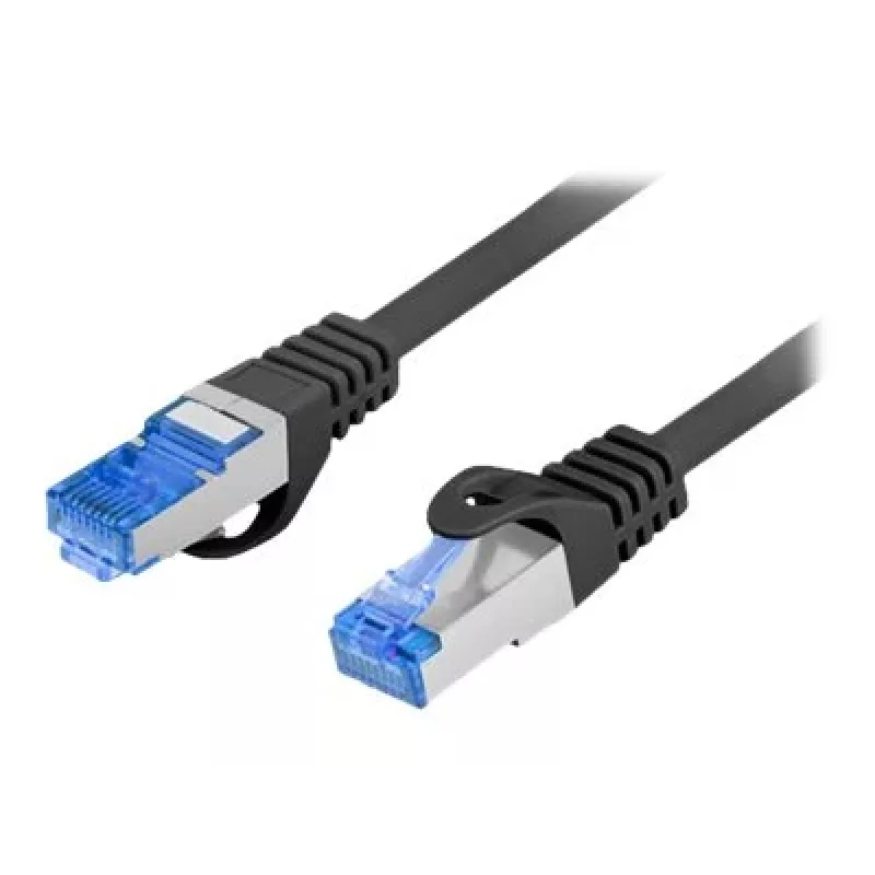 Võrgukaabel LANBERG PCF6A-10CC-0100-BK — Cat6a S/FTP, 1 m, RJ-45, must