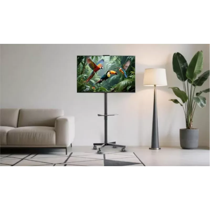 Gembird põrandale paigaldatav telerialus ratastega (kallutatav) 32-tolliste kuni 55-tolliste telerite jaoks, VESA 100x100–400x400, maksimaalne koormus 30 kg, must