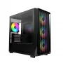 Montech X5M (B) Micro Tower PC-korpus — Micro‑ATX/Mini‑ITX, 3×120 mm ees, 1×120 mm taga, toetab ATX-toiteplokki, 2×3,5-tolline + 4×2,5-tolline, must