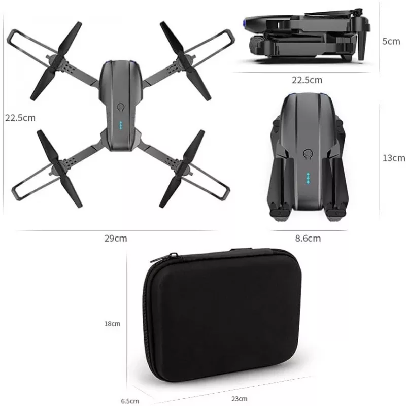 E99 Pro droon | Droon + 3 akut + kotikomplekt | 1800 mAh
