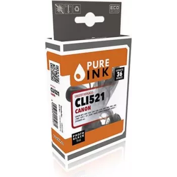 PURE INK CAN521BK PI CANON CLI521BK MP Tint fotomust ümberehitatud kiip 9 ml - ühilduv - matt-/fotomust