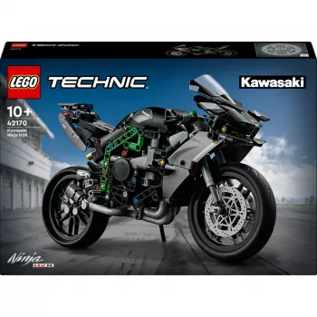 LEGO Technic mootorratta mudel Kawasaki Ninja H2R 42170 — 1:1 mõõtkavas koopia, 643 tükki, juhendileht, alates 10. eluaastast
