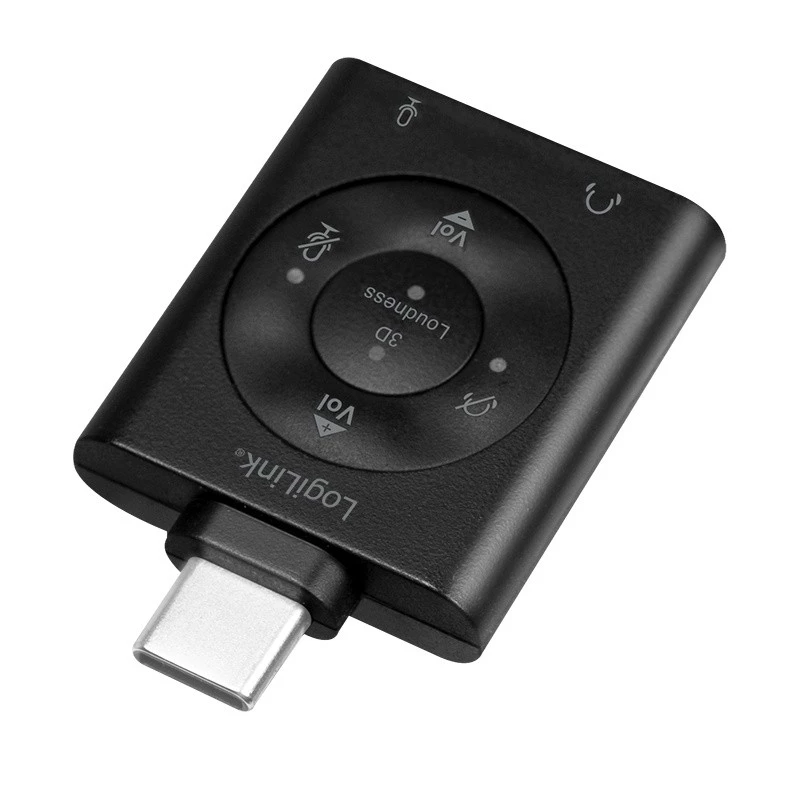 USB3.2 heliadapter USB-C/isas kuni 2x3,5mm/emas 7.1