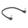 DeLOCK RJ45 võrgukaabel Cat.6A S/FTP õhuke 90° allapoole 0,25 m must