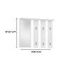 Hanger + mirror PARMA 100x15x.81.5 cm, Valge