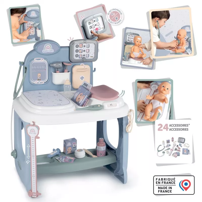 Baby Care Center SMOBY Mudel 2024 240305 tarvikute ja interaktiivsete funktsioonidega