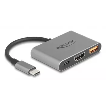 DeLOCK 61071 videokaabli adapter 0,1 m USB USB-C USB USB-C USB Type-A HDMI hall