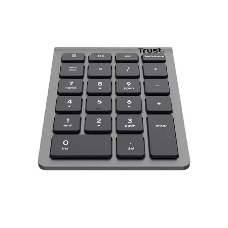 Numbriklaviatuur TRUST Xalas 22-klahviga RF-juhtmevaba käärikklahvlüliti sülearvutile/PC-le, hõbedane, 94 g