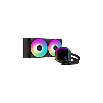 Universaalne vedelikjahutus DeepCool LS520 SE — 3x 120 mm ventilaatorit, 280x120x27 mm alumiiniumradiaator, 41 cm torud, vasest alus, RGB