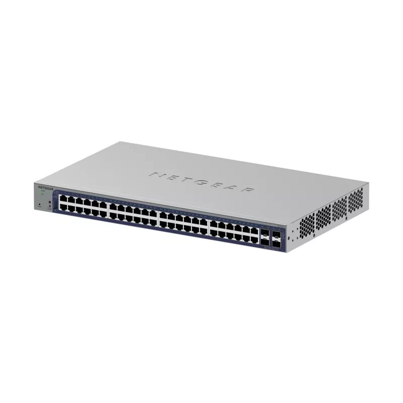 Hallatav Gigabit Etherneti kommutaator Netgear GS752TX, 48x RJ-45 10/100/1000, 10G tugi, 1U raam, hall