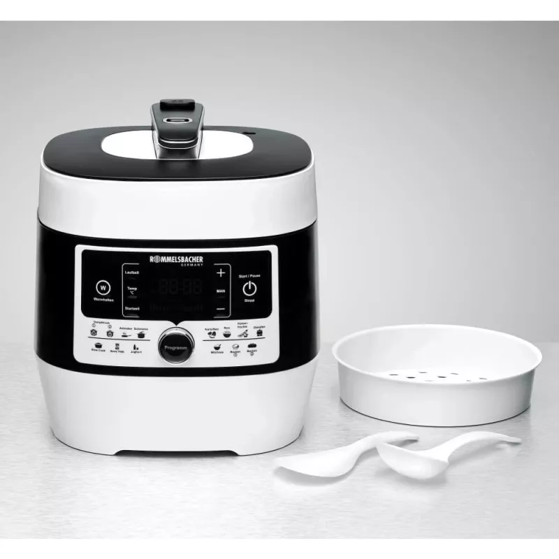 Elektrooniline survekeetja Rommelsbacher MD 1000 – 4 l, 1000 W, 14 programmi, valge/must