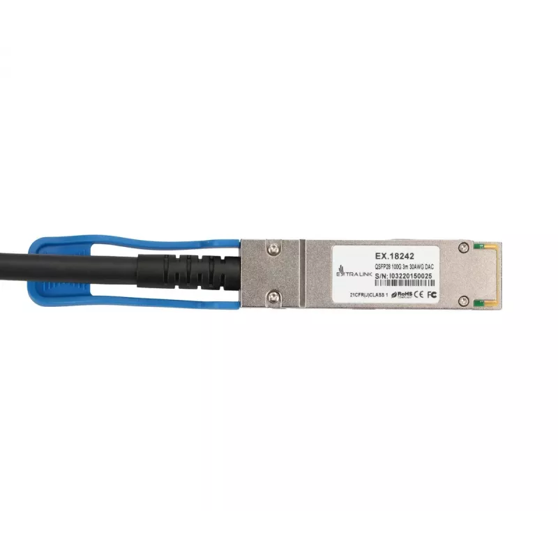 Extralink QSFP28 DAC kaabel 100G 3M 30AWG PASSIVE võrgutransiiveri moodul