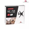 Seinale kinnitatav telerikinnitus Maclean MC-759 13–55-tollistele ekraanidele, 30 kg kandevõime, VESA 75x75–400x400, kallutatav ja reguleeritava sügavusega