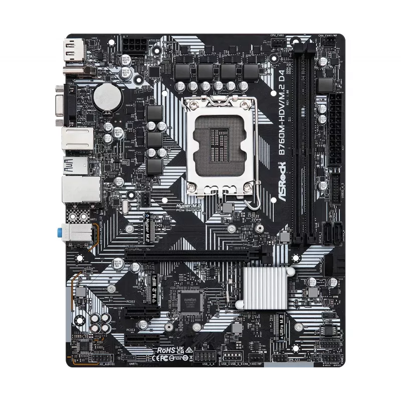 ASRock B760M-HDV/M.2 D4 DDR4 LGA 1700 Micro-ATX emaplaat