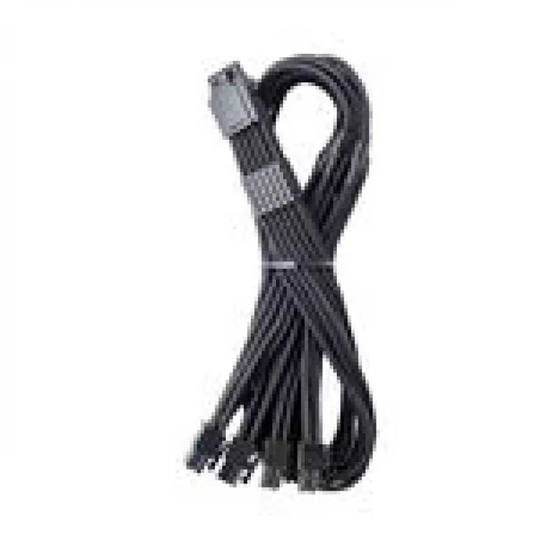 CableMod C-Series Pro ModMesh 16‑Pin to 4×8‑Pin Sleeved toitekaabel Corsair Type 4 ja 3 toiteplokkidele, 60 cm, must