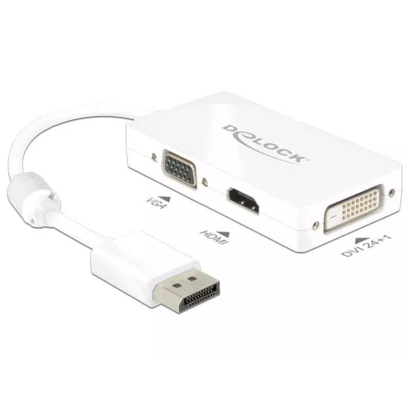 DeLOCK 0,16 m DisplayPort-VGA-HDMI-DVI-D kaabel