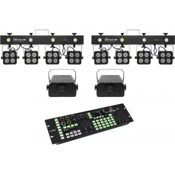 Valgustuskomplekt EUROLITE KLS-180 LED 2x + WF-40 LED 2x DMX-kontrolleriga