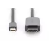 DIGITUS - adapterkaabel - Mini DisplayPort (M) HDMI-le (M) - 1,0 m - toetab 8K 60 Hz - must (DB-340109-010-S)