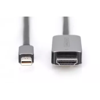 DIGITUS - adapterkaabel - Mini DisplayPort (M) HDMI-le (M) - 1,0 m - toetab 8K 60 Hz - must (DB-340109-010-S)