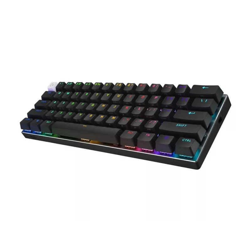 Klaviatuur Logitech G PRO X 60 mängimine USB RF juhtmevaba Bluetooth QWERTY US International valge