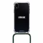 Telefonikett Lookabe loo014 iPhone XR-ile – kuldne-roheline kaitsekott rihmaga