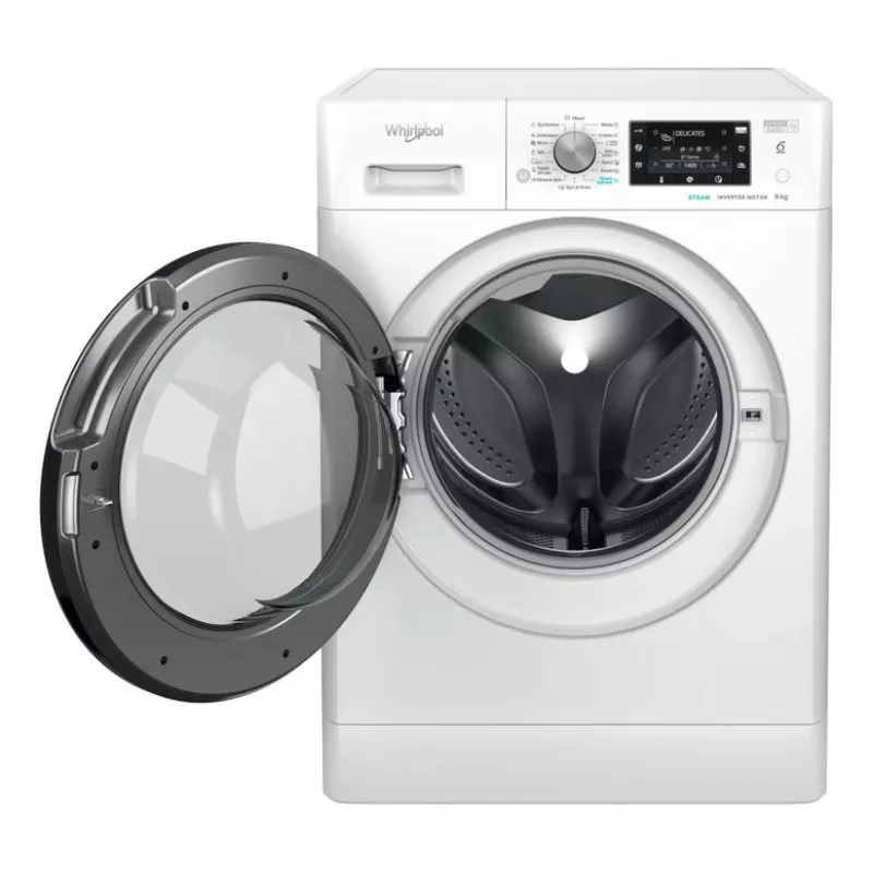 WHIRLPOOL pesumasin FFD 9489 BV EE, 9 kg, 1400 p/min, energiaklass A, sügavus 63 cm, invertermootor, mustad uksed