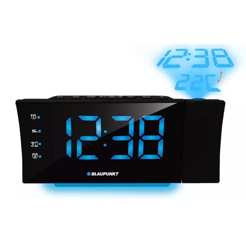 Blaupunkt CRP81USB raadiowekker projektsiooni ja USB-laadimisega, must