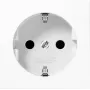 Pistikupesa CEE 7/3 Jung A 1520 KI WW, valge, duroplast, 250 V, 16 A, 55×55 mm
