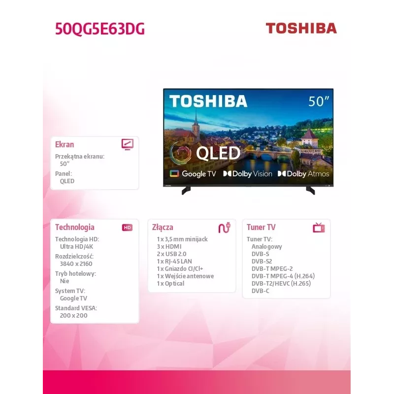 TV QLED 50 tolli 50QG5E63DG