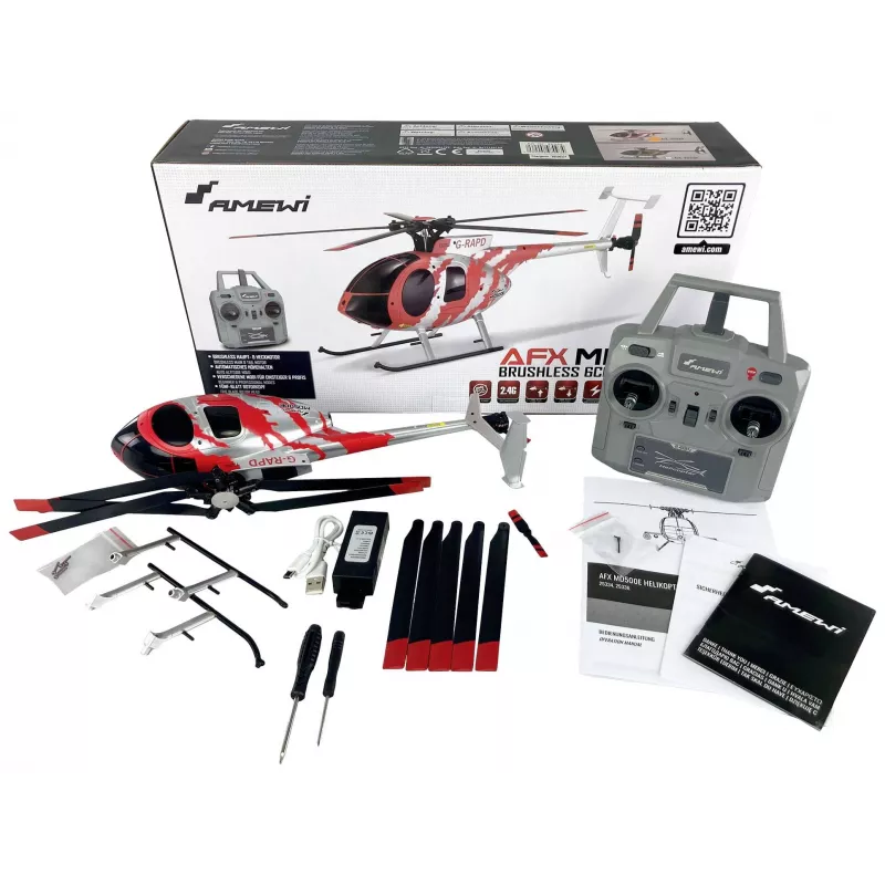 Helikopter Amewi MD500E elektrimootoriga, LiPo 1200 mAh, soovitatav alates 14. eluaastast