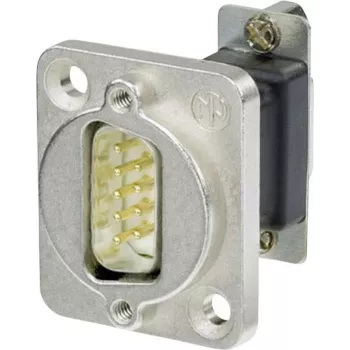 Neutrik NADB9MF kaabliliidese adapter D-SUB must - hõbedane (NADB9MF)