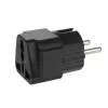 Toitepistiku adapter Maclean MCE155 NEMA 5-15P tüüp E FR must