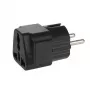 Toitepistiku adapter Maclean MCE155 NEMA 5-15P tüüp E FR must
