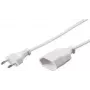 Pikendusjuhe e+p SVE 2 3m 1 vahelduvvoolupistikupesa Valge