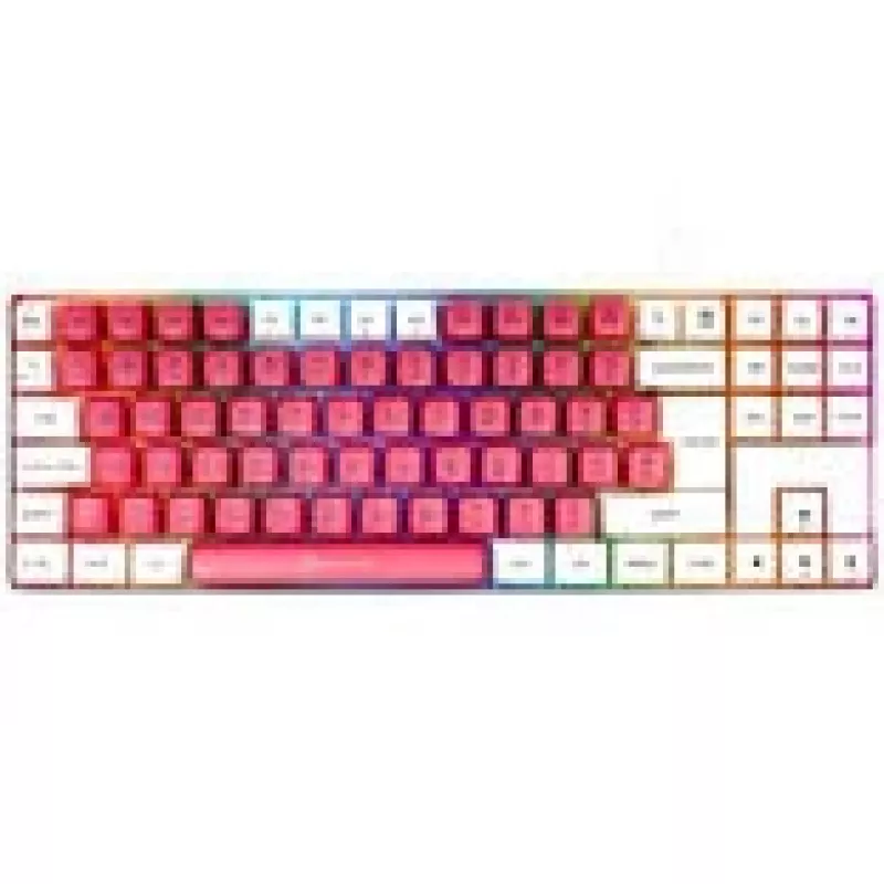 Mehaaniline mänguriklaviatuur GAMIAC TKL90G Kailh Red lülititega, tenkeyless, valge/punane