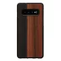 Nutitelefoni ümbris man and wood Samsung Galaxy S10 jaoks — eebenmust, kaitsev puidust tagakülg ja raam