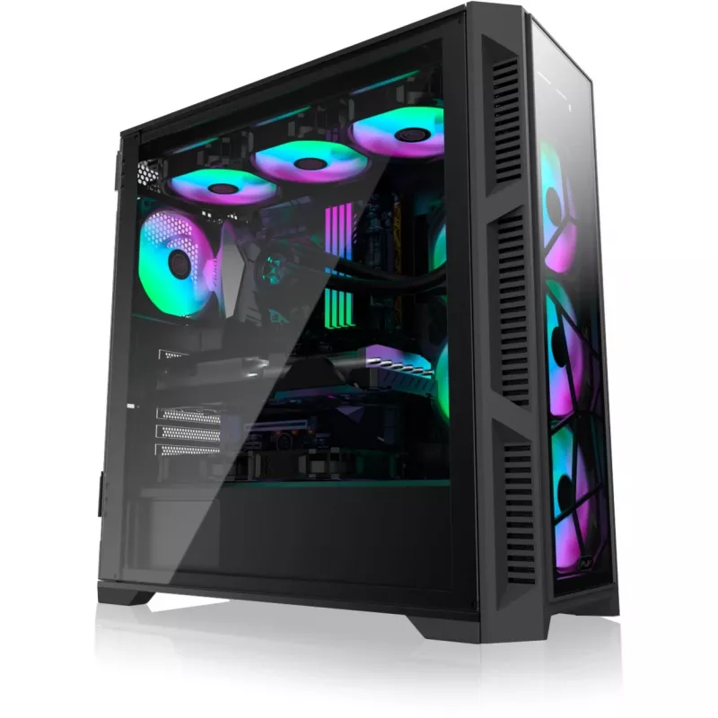 PONOS Ultra, Midi Tower, PC, Must, ATX, EATX, micro ATX, Mini-ITX, SPCC, Korpus