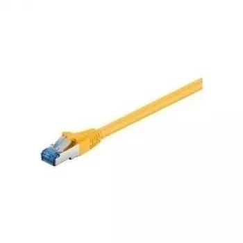 Wentronic Goobay CAT 6a paigalduskaabel, S/FTP (PiMF), kollane, 2 m – LSZH halogeenivaba, vask (93740)