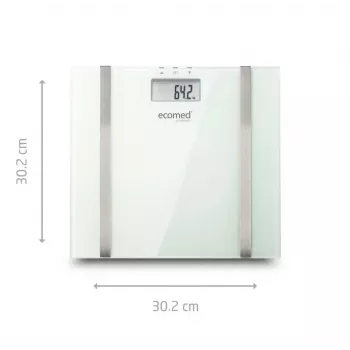 Ecomed BS-70E ristkülikukujuline valge elektrooniline isiklik kaal
