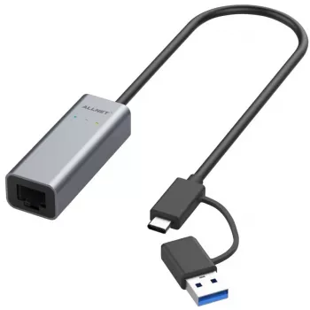 ALLNET ALL-NC-2.5G-USBC_A USB 3.0 USB-C ja Type-A 2,5 Gbps Multi-Gigabit LAN Etherneti adapter