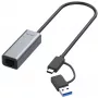 ALLNET ALL-NC-2.5G-USBC_A USB 3.0 USB-C ja Type-A 2,5 Gbps Multi-Gigabit LAN Etherneti adapter