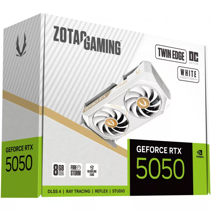 ZOTAC GAMING GeForce RTX 5050 Twin Edge OC 8GB GDDR6 Valge graafikakaart